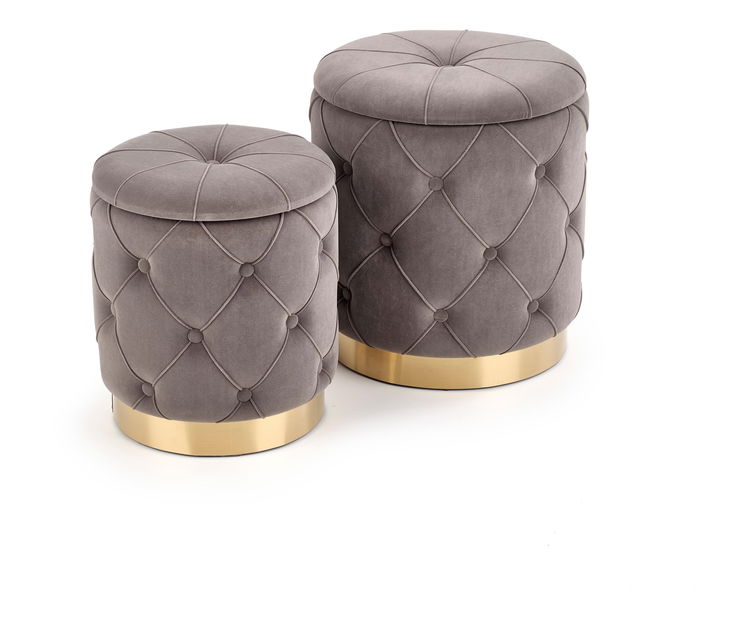 Set 2. kom taburea Phillis (siva)