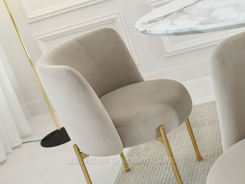 Scaun Charliez (bej + auriu)