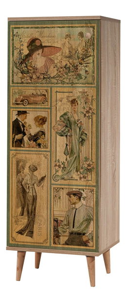 Előszoba Feliz 732 (szonoma tölgy + zöld)