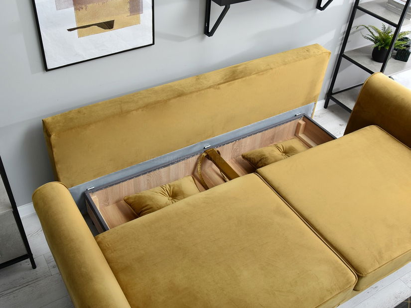 Canapea două locuri Bacteria (auriu + negru)