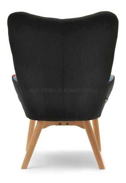 Fotel Nutri (patchwork + fekete)