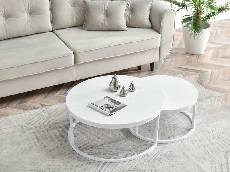 Konferenčný stolík Kolja Zest Xl (biela)