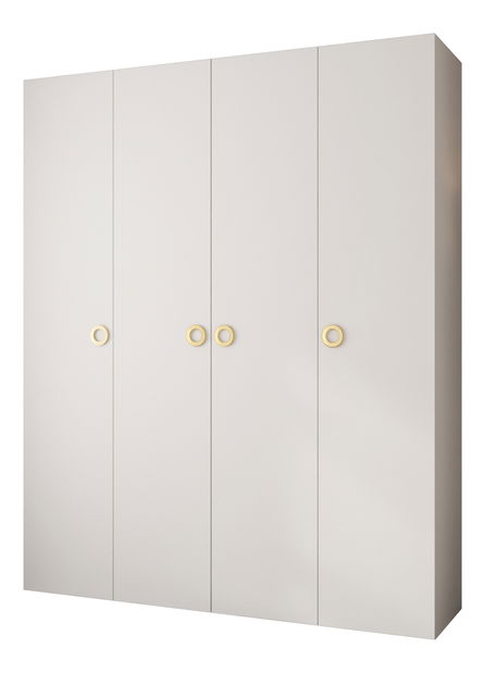 Dulap de haine 200 cm Carmela 40-1 (alb + Auriu)