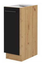 Dolná skrinka na koš Morgan 15 D 3 CARGO BB (dub artisan + čierna)