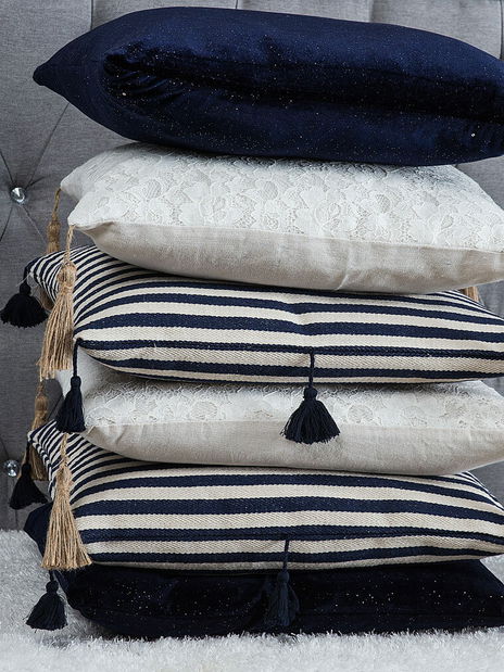 Set 2 buc. perne 45 x 45 cm ANIRA (albastru)