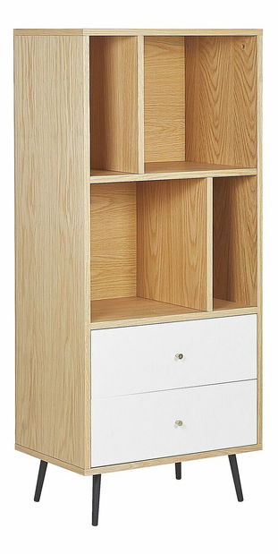 Regal RIMEN (svijetlo drvo + bijela)