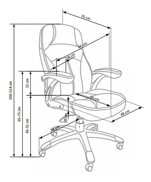 Kancelárske kreslo Odila (čierna)