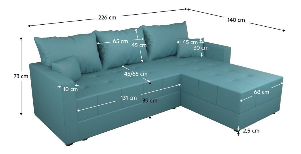 Rohová sedacia súprava Duna (petrolejová)