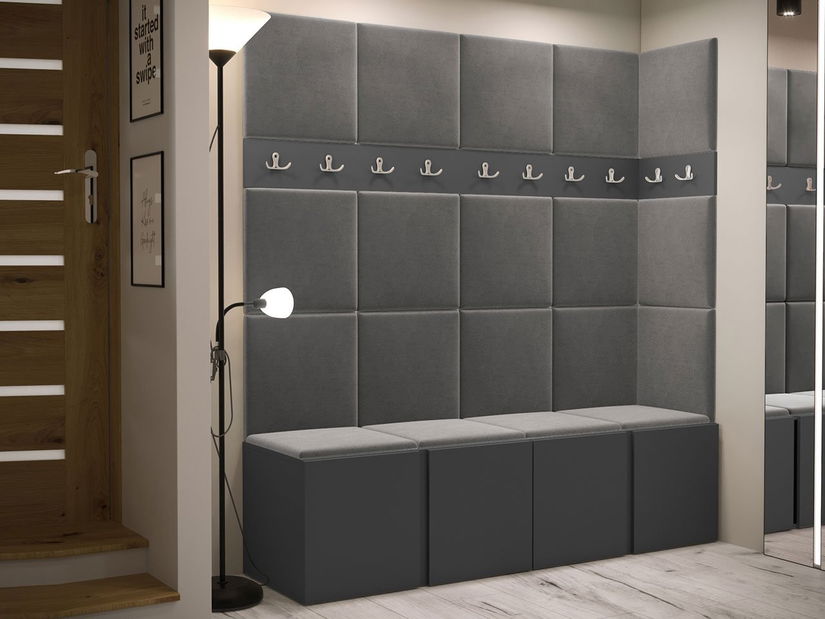 Mobilier hol Tovenaz II (stejar artisan + negru)