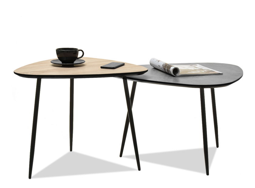 Dohányzóasztal Rossi Zest Xl (szonoma + fekete)