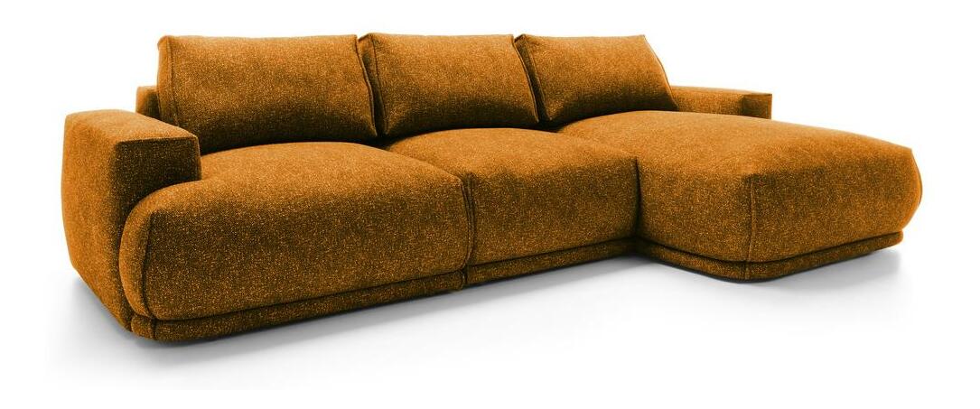 Rohová sedacia súprava Dita (P) (horčicová + čierna)