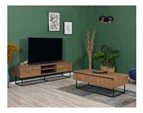 Set mobilier living Laxusona 10 (Nuc + negru)