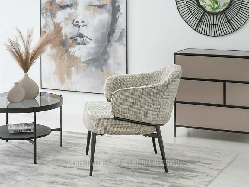 Fotel Alfredo (bézs + fekete)