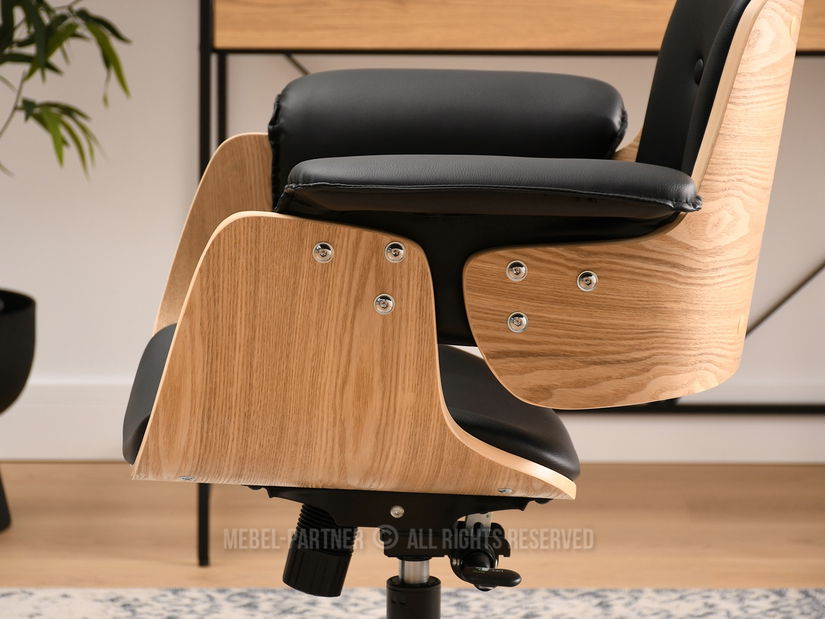 Fotelja Duckie (crni hrast + crna)