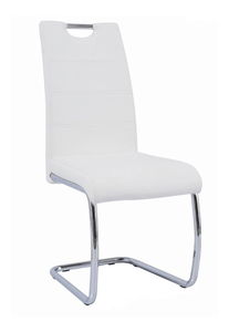 Scaun de sufragerie Abalia New (alb + Crom)