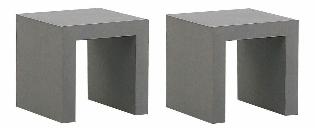 Set 2 ks. záhradných stoličiek TONUTO (betón) (sivá)