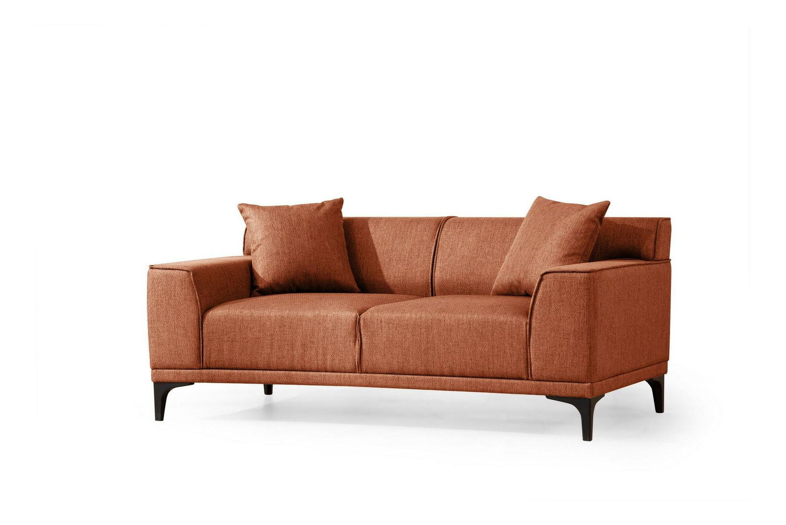 Pohovka dvojsedačka Petrafonzo (oranžová + čierna)