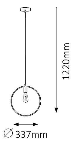 Függesztett lámpa Levi 2568 (fekete)