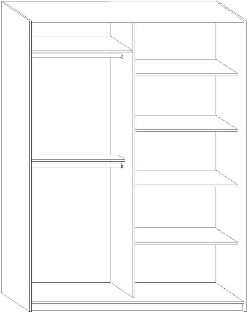Šatníková skriňa Prestwood 160 B