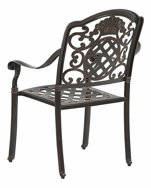 Kerti étkezőszett SALIO (fém) (barna) (4 személy számára)