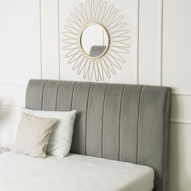 Bračni krevet 140 cm Malasia (siva) (s podnicom)