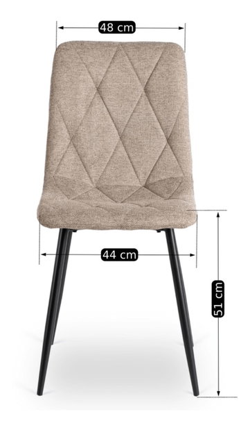 Jedálenská stolička Rabar 2 (béžová) 