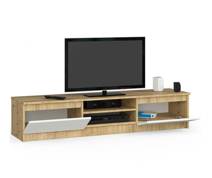 TV asztal Katalina (artisan tölgy + fehér)