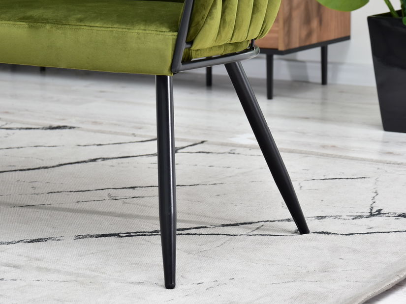 Kétszemélyes kanapé Radio (zöld + fekete)