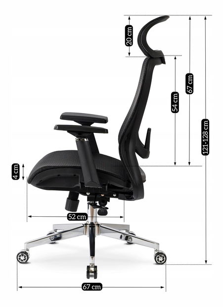 Uredska fotelja Legion (crna) 