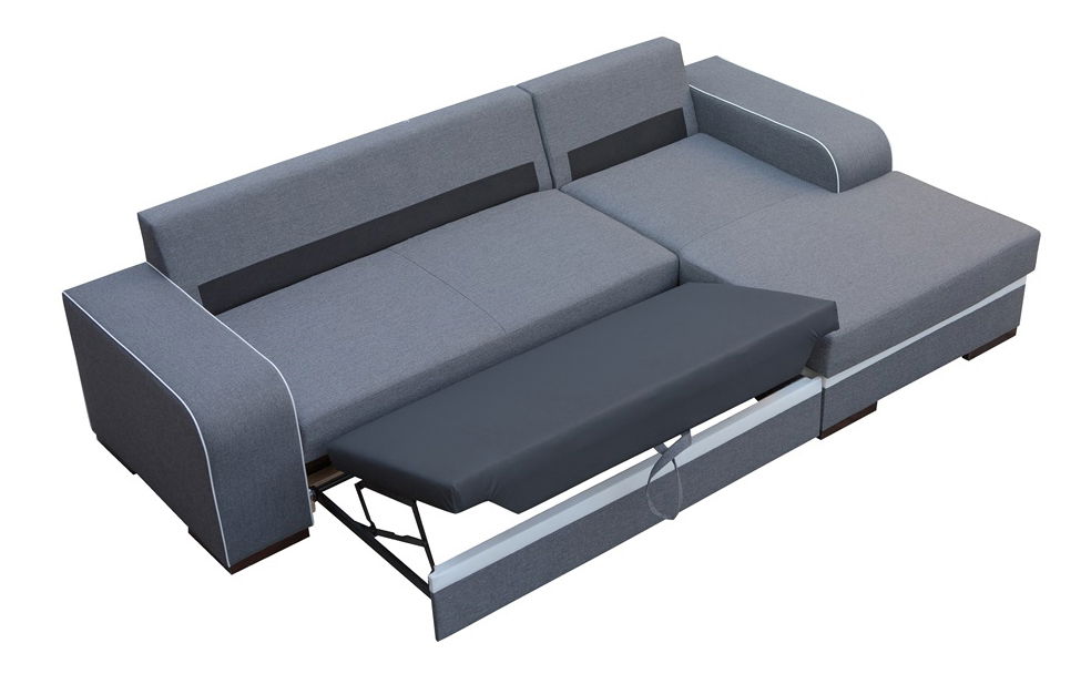 Sarok kanapé Fira (világos szürke + fehér) (J)