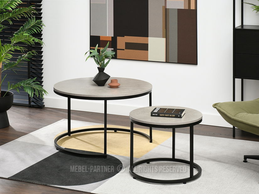 Dohányzóasztal Klara (beton + fekete)