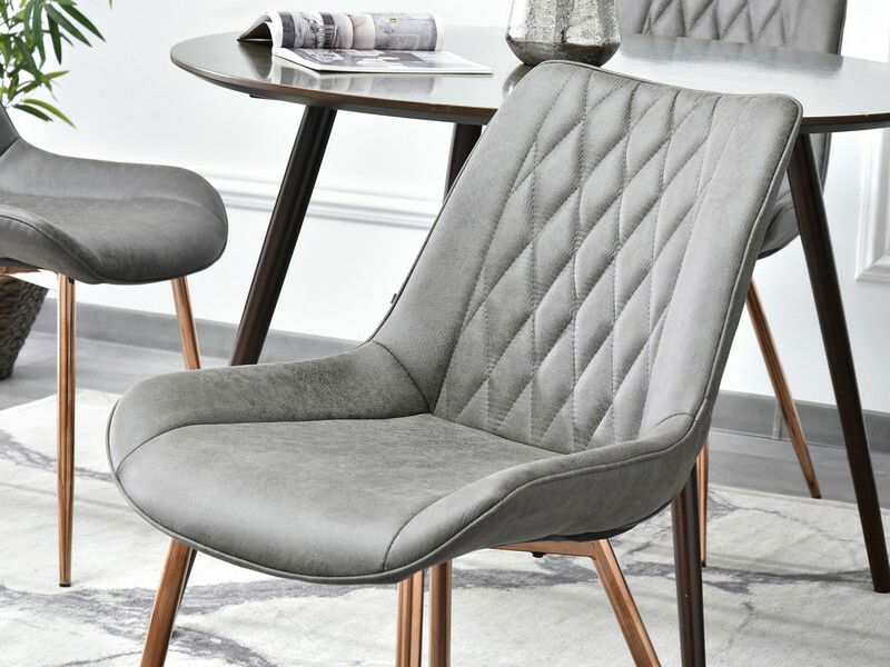 Stolička Aron (sivá + medená)