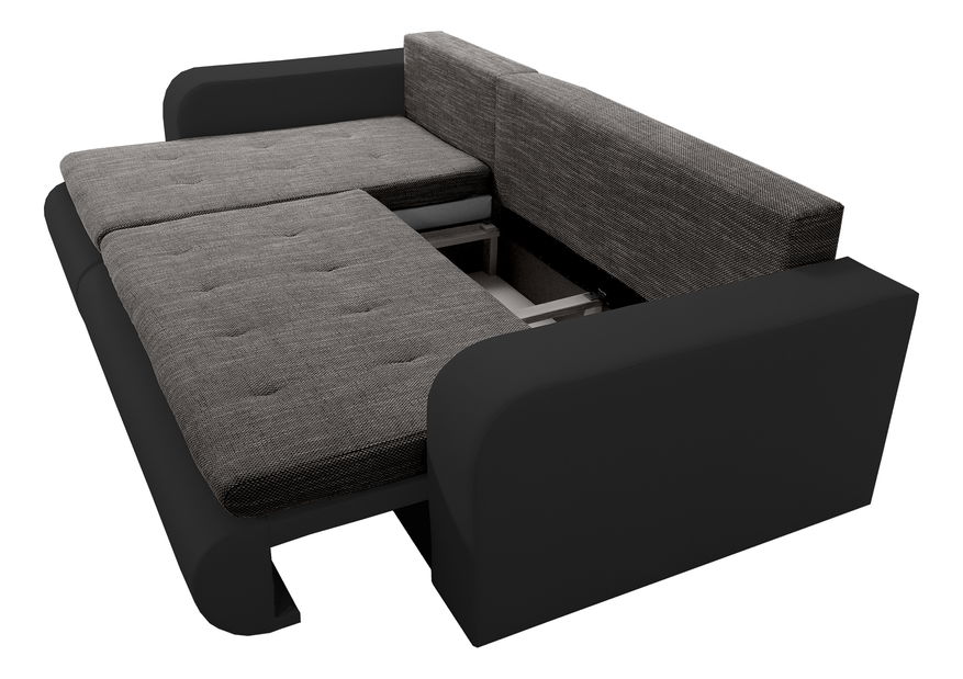 Colțar extensibil Bistran (negru + gri) (D)