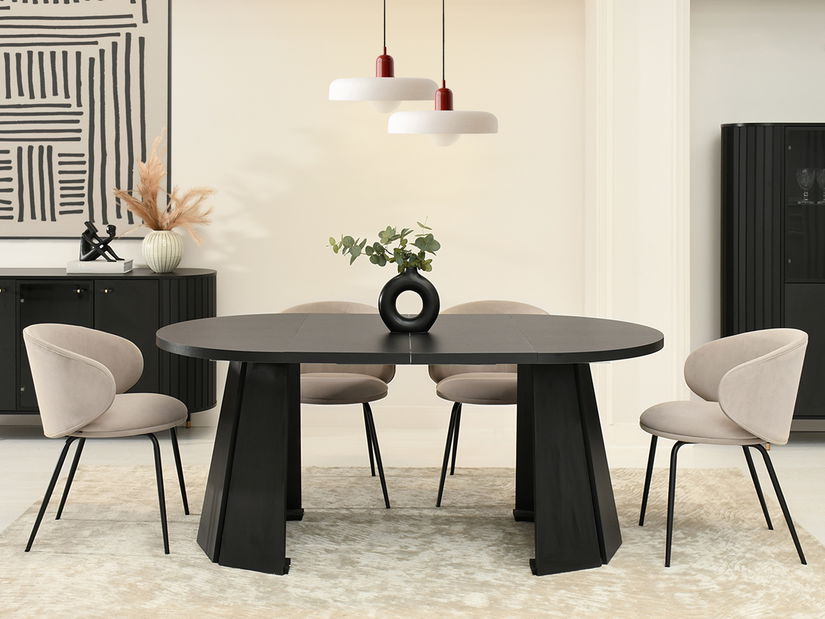 Jedálenský stôl Subia (čierna)
