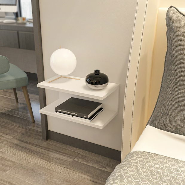 Nočný stolík Ramondes (biela)