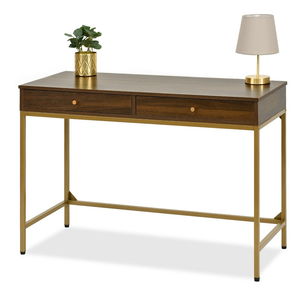 PC stolík Kaplan (orech + zlatá)