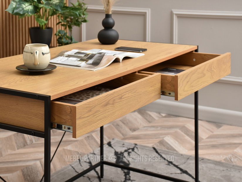 PC stolić Unica (hrast + crna)