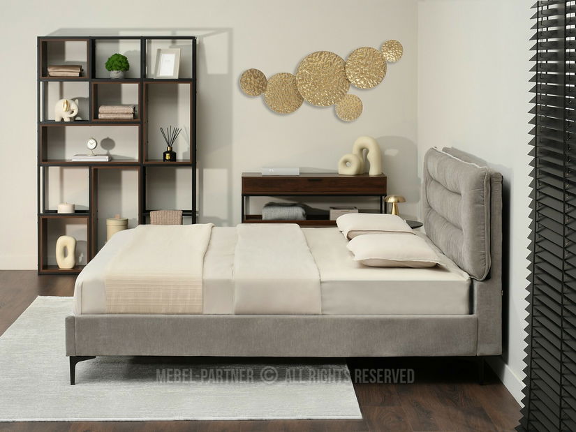 Manželská posteľ 180 cm Creame 180 (sivá + čierna)