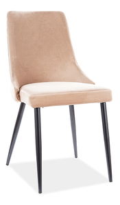 Scaun de sufragerie Polly (maro deschis + negru)