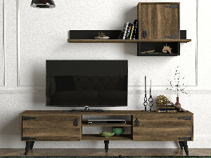 Mobilier living Ateny 1 (Nuc + Negru)