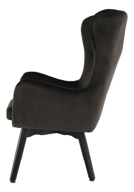 Dizajnové kreslo ušiak Terika (sivohnedá)