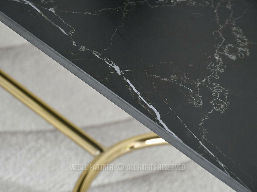 Dohányzóasztal Lamka (fekete márvány + fekete)