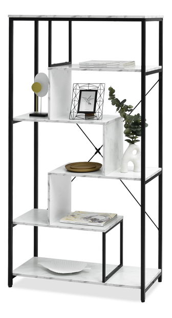 Raft Harp B (marmură albă + negru)