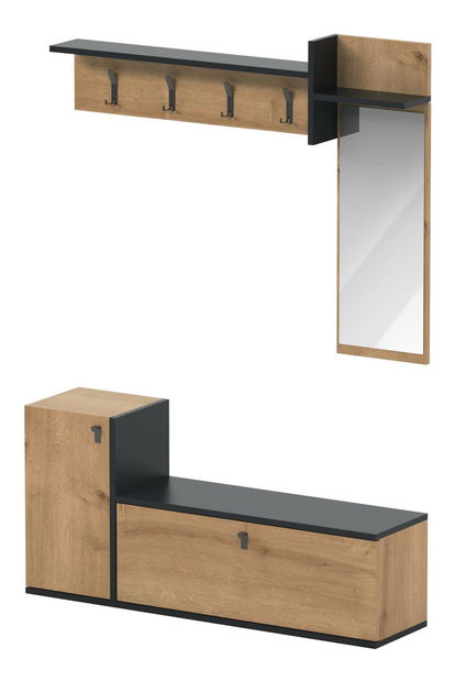 Előszoba fal Wisconsim (antracit + dub) *Kiráusítás