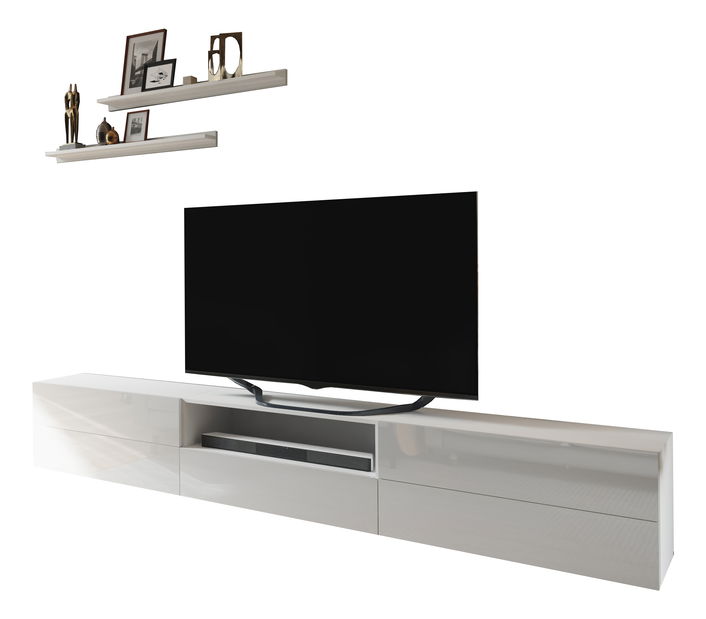 Nappali bútorsor Berny 28 (fehér + fényes fehér)