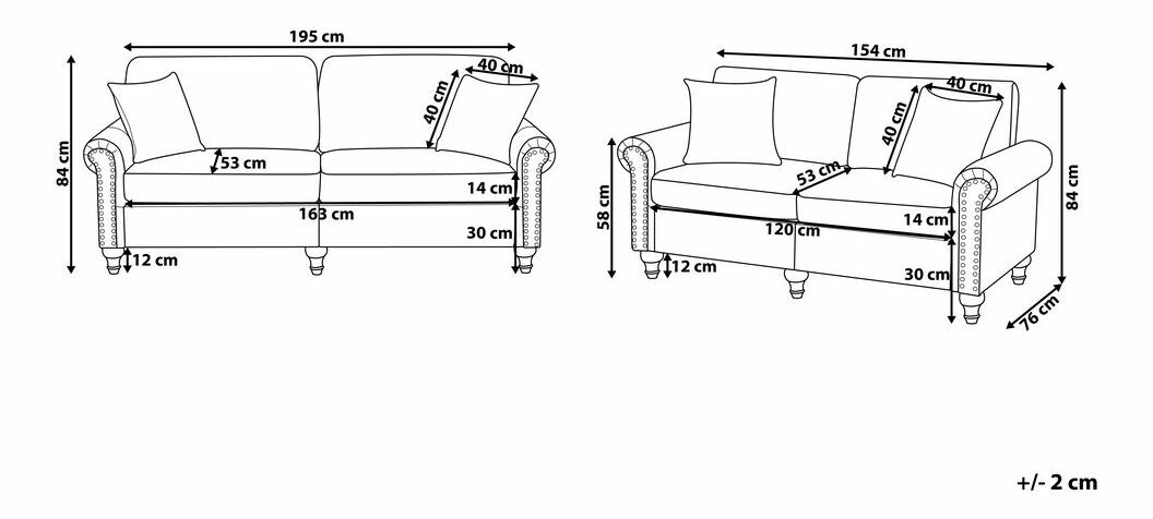 Sedacia súprava Osob (tmavosivá)