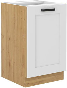 Dolná kuchynská skrinka Lucid 50 ZL 1F BB (korpus: dub artisan + front: mdf biela)