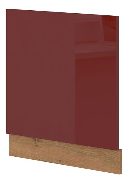 Uși pentru mașina de spălat vase, încorporată Virion ZM 570 x 596 (stejar lancelot + bordo)