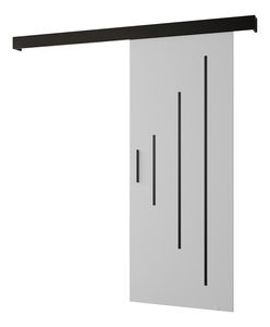 Posuvné dvere 90 cm Sharlene Y (biela matná + čierna matná + čierna)