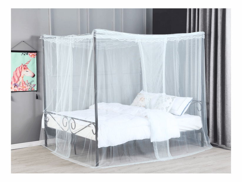 Franciaágy 160 cm Anabella (fekete)